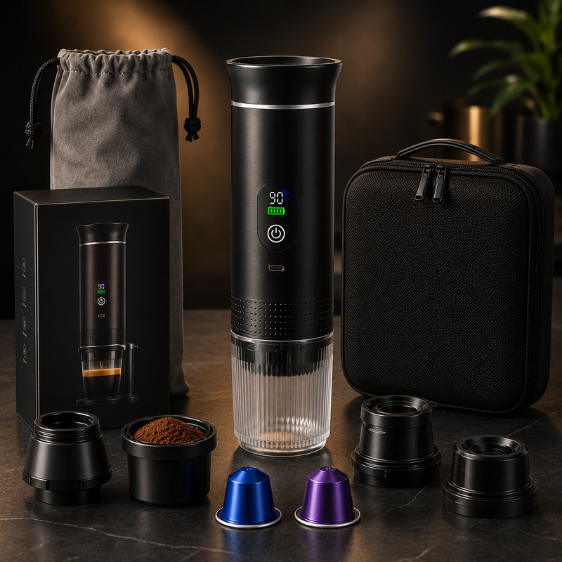 Machine à Espresso Portable 3-en-1 Rechargeable USB-C
