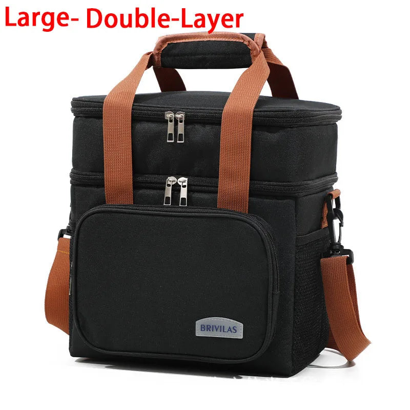 Sac Lunch Isotherme Double Étage – Voyage , Travail & École 🚸