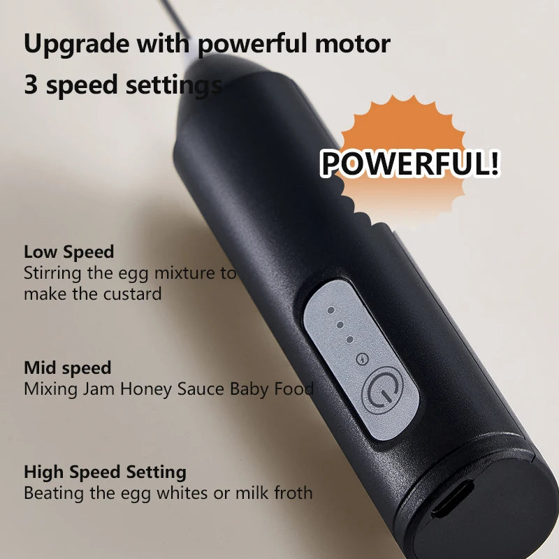 Mousseur à lait rechargeable 3 vitesses