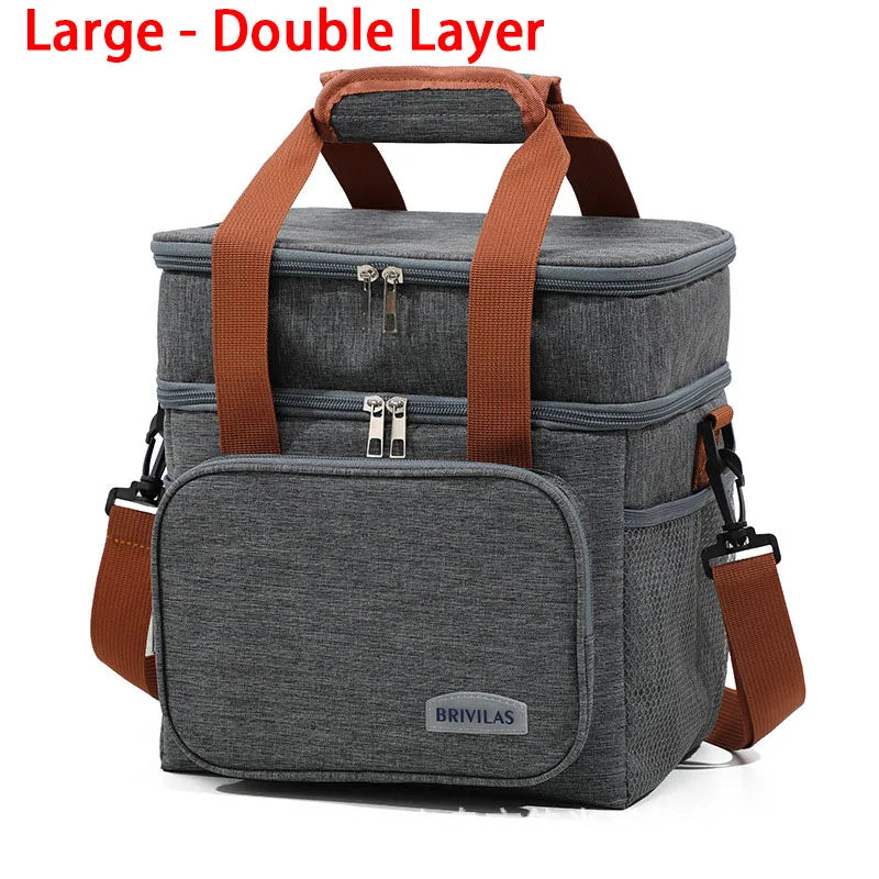 Sac Lunch Isotherme Double Étage – Voyage , Travail & École 🚸